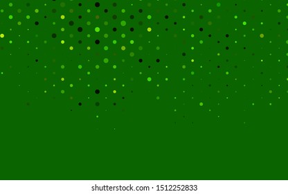 Light Green vector template with circles. Beautiful colored illustration with blurred circles in nature style. Design for posters, banners.