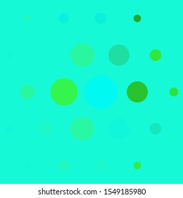 Light Green vector template with circles. Abstract decorative design in gradient style with bubbles. Design for posters, banners.