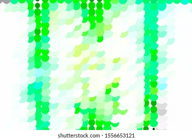 Light Green vector template with circles. Modern abstract illustration with colorful water drops. New template for your brand book.