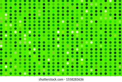 Light Green vector template with circles. Abstract illustration with colored bubbles in nature style. Design for posters, banners.