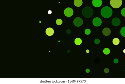 Light Green vector template with circles. Beautiful colored illustration with blurred circles in nature style. Pattern of water, rain drops.