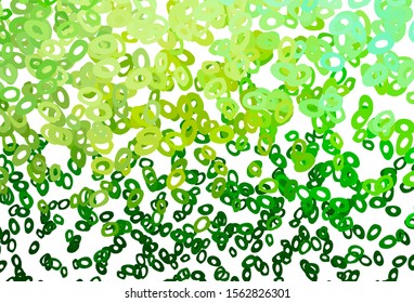 Light Green vector template with circles. Modern abstract illustration with colorful water drops. Pattern for ads, leaflets.
