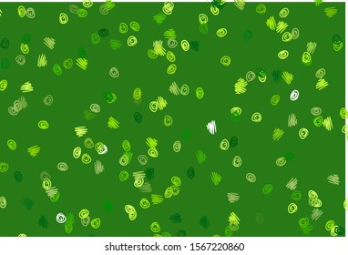 Light Green vector template with circles. Blurred bubbles on abstract background with colorful gradient. Design for business adverts.