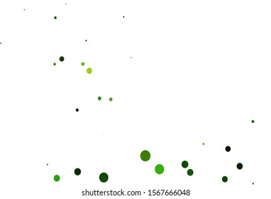 Light Green vector template with circles. Abstract illustration with colored bubbles in nature style. Pattern for beautiful websites.