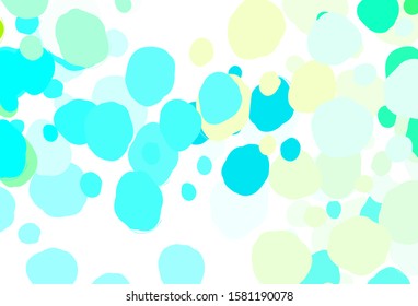 Light Green vector template with circles. Blurred decorative design in abstract style with bubbles. Pattern for ads, leaflets.