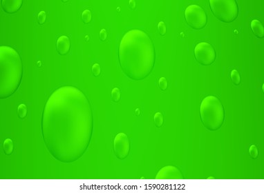 Light Green vector template with circles. Modern abstract illustration with colorful water drops. The pattern can be used for ads, leaflets of liquid.