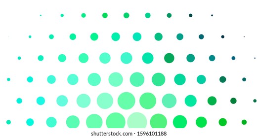 Light Green vector template with circles. Abstract decorative design in gradient style with bubbles. New template for a brand book.