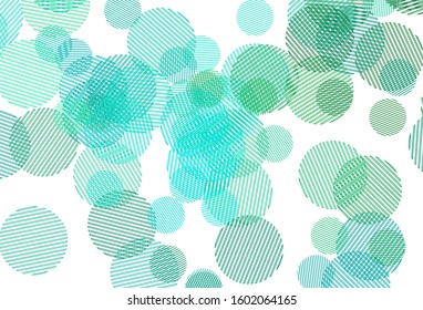 Light Green vector template with circles. Modern abstract illustration with colorful water drops. New template for your brand book.