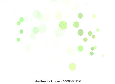 Light Green vector template with circles. Blurred decorative design in abstract style with bubbles. Pattern for ads, leaflets.