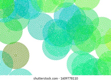 Light Green vector template with circles. Illustration with set of shining colorful abstract circles. Design for your business advert.