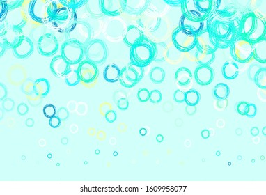 Light Green vector template with circles. Beautiful colored illustration with blurred circles in nature style. Pattern for beautiful websites.