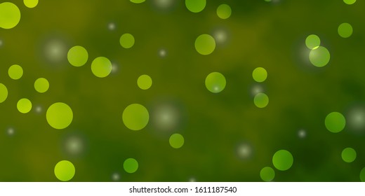 Light Green vector template with circles, stars. Abstract illustration with colorful spots, stars. New template for a brand book.