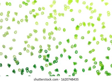 Light Green vector template with circles. Blurred bubbles on abstract background with colorful gradient. Design for business adverts.
