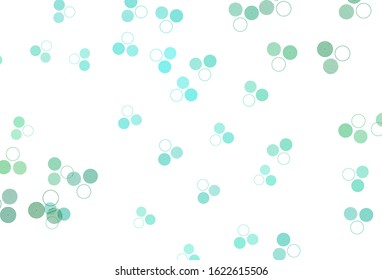 Light Green vector template with circles. Beautiful colored illustration with blurred circles in nature style. Pattern for futuristic ad, booklets.