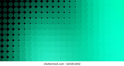 Light Green vector template with circles. Abstract decorative design in gradient style with bubbles. Pattern for booklets, leaflets.