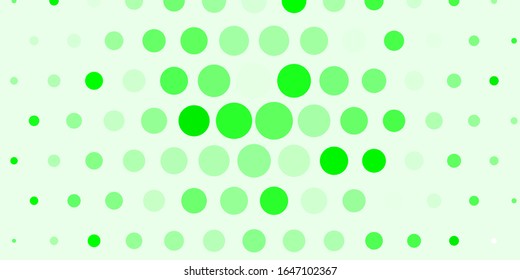 Light Green vector template with circles. Modern abstract illustration with colorful circle shapes. New template for a brand book.