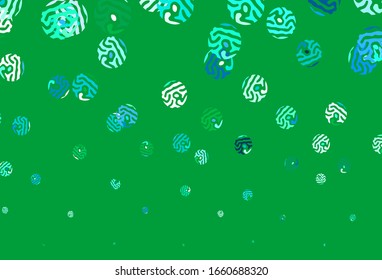 Light Green vector template with circles. Abstract illustration with colored bubbles in nature style. Pattern for textures of wallpapers.