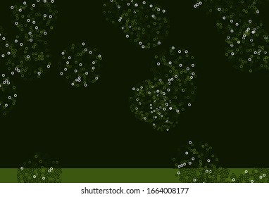 Light Green vector template with circles. Glitter abstract illustration with blurred drops of rain. Pattern for textures of wallpapers.