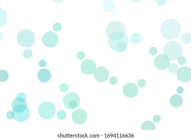 Light Green vector template with circles. Blurred decorative design in abstract style with bubbles. Pattern for ads, leaflets.
