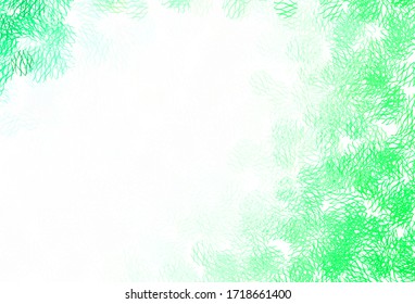 Light Green vector template with circles, lines. Modern abstract illustration with colorful dots, lines. New template for your brand book.