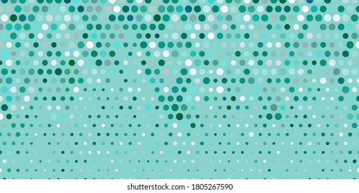 Plantilla vectorial verde claro con círculos. Ilustración colorida con puntos de degradado en estilo natural. Diseño para sus comerciales.