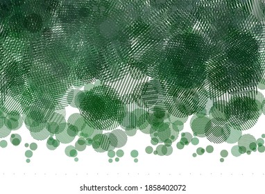 Light Green vector template with circles. Glitter abstract illustration with blurred drops of rain. Design for your business advert.