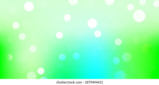 Light green vector template with circles. Abstract illustration with colorful spots in nature style. New template for a brand book.