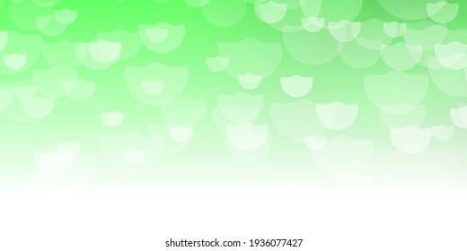 Light Green vector template with circles. Abstract decorative design in gradient style with bubbles. Pattern for booklets, leaflets.