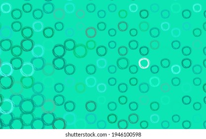 Light Green vector template with circles. Beautiful colored illustration with blurred circles in nature style. Design for poster, banner of websites.