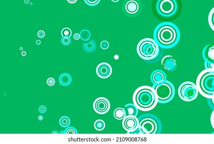 Light Green vector template with circles. Blurred decorative design in abstract style with bubbles. Pattern for beautiful websites.