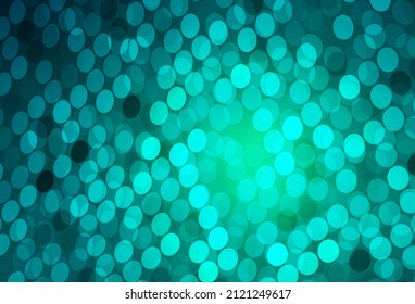 Light Green vector template with circles. Blurred decorative design in abstract style with bubbles. Pattern for textures of wallpapers.