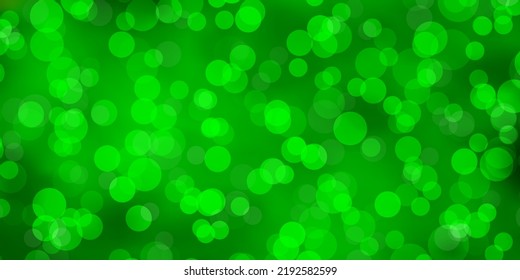 Light Green vector template with circles. Modern abstract illustration with colorful circle shapes. Pattern for booklets, leaflets.