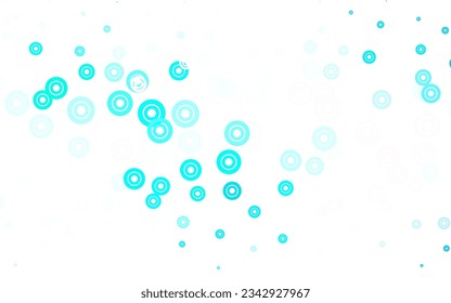 Light Green vector template with circles. Glitter abstract illustration with blurred drops of rain. Design for poster, banner of websites.
