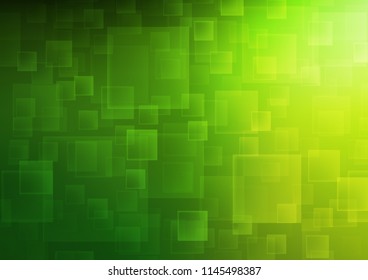Light Green vector template with crystals, rectangles. Rectangles on abstract background with colorful gradient. Modern template for your landing page.