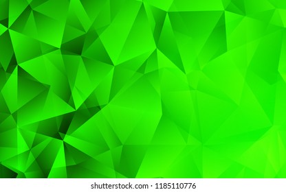 Light Green vector template with crystals, triangles. Decorative design in abstract style with triangles. Smart design for your business advert.