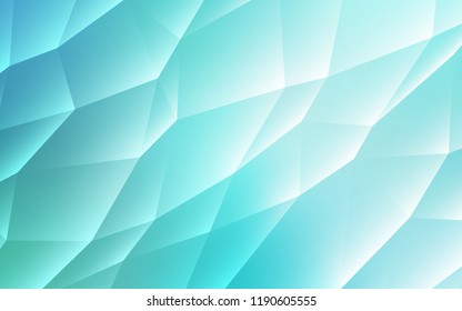 Light Green vector template with crystals, triangles. Illustration with set of colorful triangles. The template can be used as a background.
