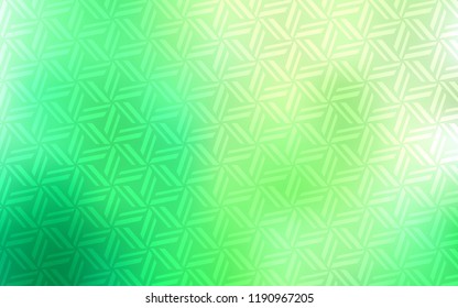 Light Green vector template with crystals, triangles. Beautiful illustration with triangles in nature style. Pattern for commercials.