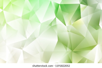 Light Green vector template with crystals, triangles. Illustration with set of colorful triangles. Pattern can be used for websites.