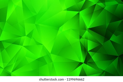 Light Green vector template with crystals, triangles. Triangles on abstract background with colorful gradient. Pattern for busines ad, booklets, leaflets