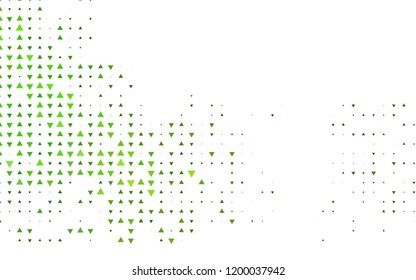 Light Green vector template with crystals, triangles. Glitter abstract illustration with triangular shapes. Smart design for your business advert.