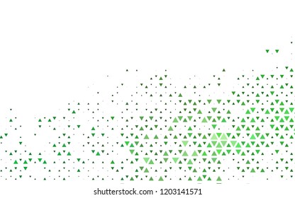Light Green vector template with crystals, triangles. Decorative design in abstract style with triangles. Modern template for your landing page.