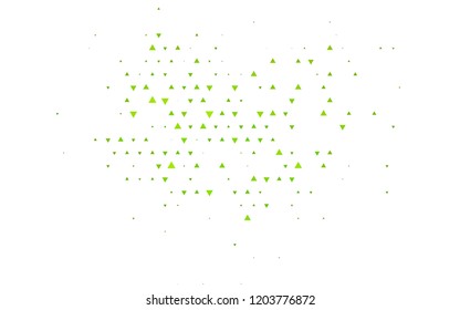 Light Green vector template with crystals, triangles. Beautiful illustration with triangles in nature style. Pattern can be used for websites.