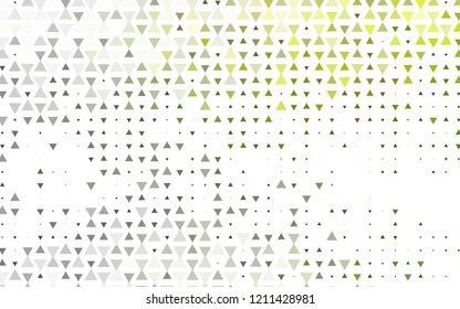 Light Green vector template with crystals, triangles. Decorative design in abstract style with triangles. Modern template for your landing page.