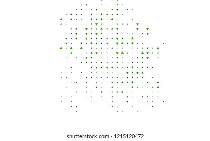 Light Green vector template with crystals, triangles. Glitter abstract illustration with triangular shapes. Smart design for your business advert.