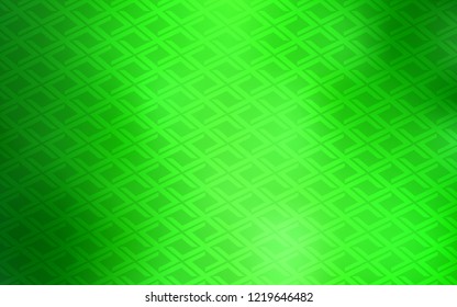 Light Green vector template with crystals, rectangles. Decorative design in abstract style with rectangles. Pattern can be used for websites.
