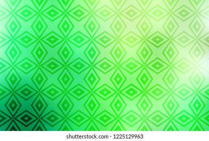Light Green vector template with crystals, rectangles. Rectangles on abstract background with colorful gradient. The template can be used as a background.