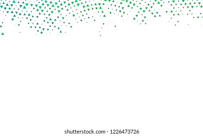 Light Green vector template with crystals, triangles. Triangles on abstract background with colorful gradient. Pattern for busines ad, booklets, leaflets
