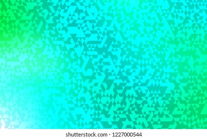 Light Green vector template with crystals, triangles. Abstract gradient illustration with triangles. Pattern for commercials.