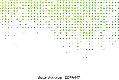 Light Green vector template with crystals, triangles. Modern abstract illustration with colorful triangles. Best design for your ad, poster, banner.