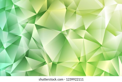 Light Green vector template with crystals, triangles. Decorative design in abstract style with triangles. Smart design for your business advert.